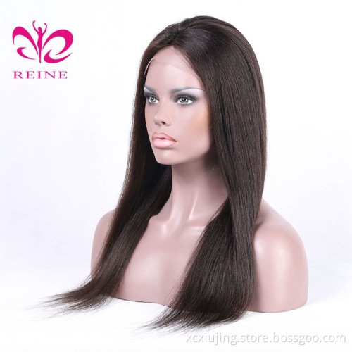 Factory Wholesale Good Price Unprocessed REINE Raw Indian Hair Straight 13*4 HD Lace Frontal Wig Human Hair Lace Frontal Wig